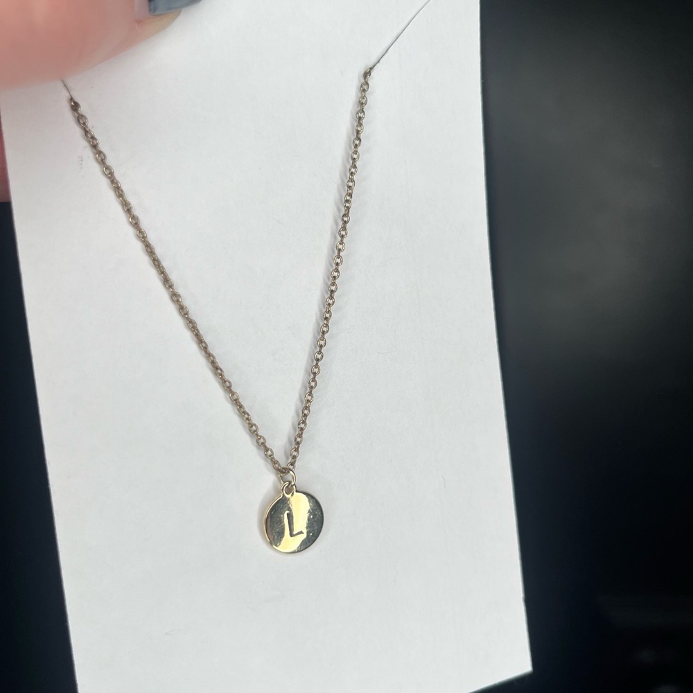 Gold Initial Pendant Necklace